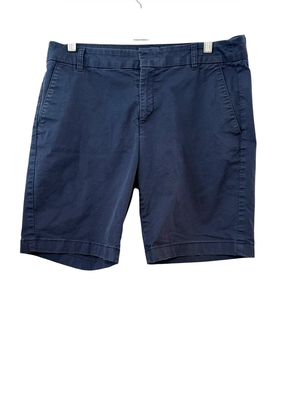 J.Crew Size 10 Navy Blue Chino Shorts Cotton Stretch Classic Casual
